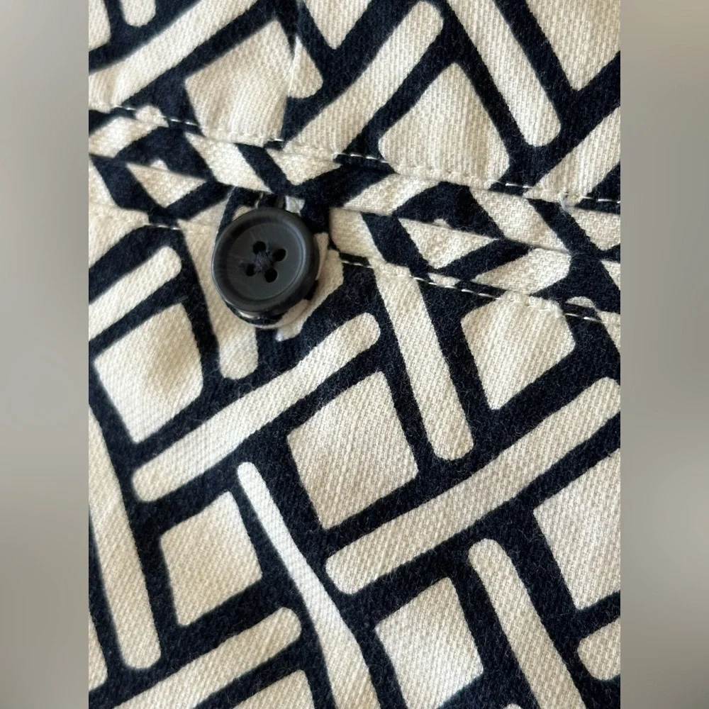 Banana Republic High Waist Black and White Geometric Shorts